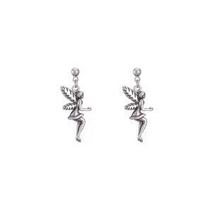 14k Gold Tinkerbell Dangle Earrings Sterling Silver